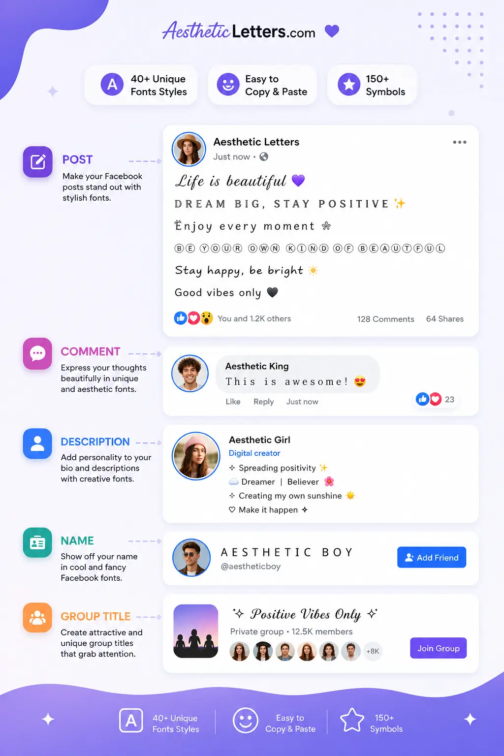 facebook fonts generator with unique fonts for posts comments and bios