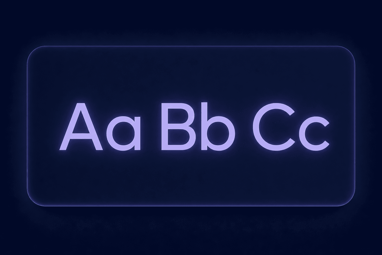 Decorative preview of styled Aa, Bb, and Cc characters